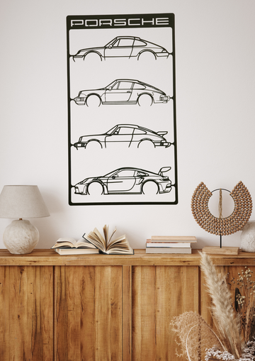 porsche 911 evolutie 80x46cm