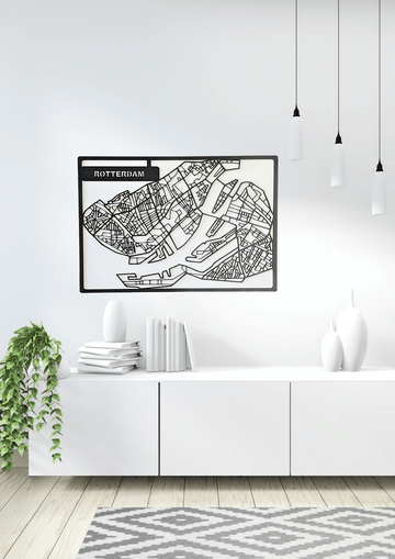 Wall art Plattegrond Rotterdam