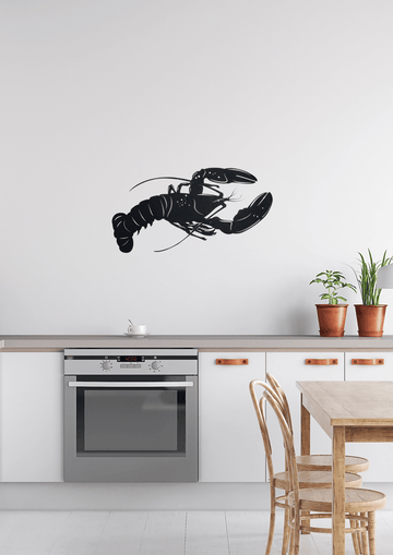 Wall art Kreeft 80x36cm black